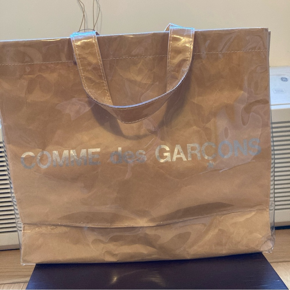 Comme des Garçons Tan Paper Tote Bag NWT